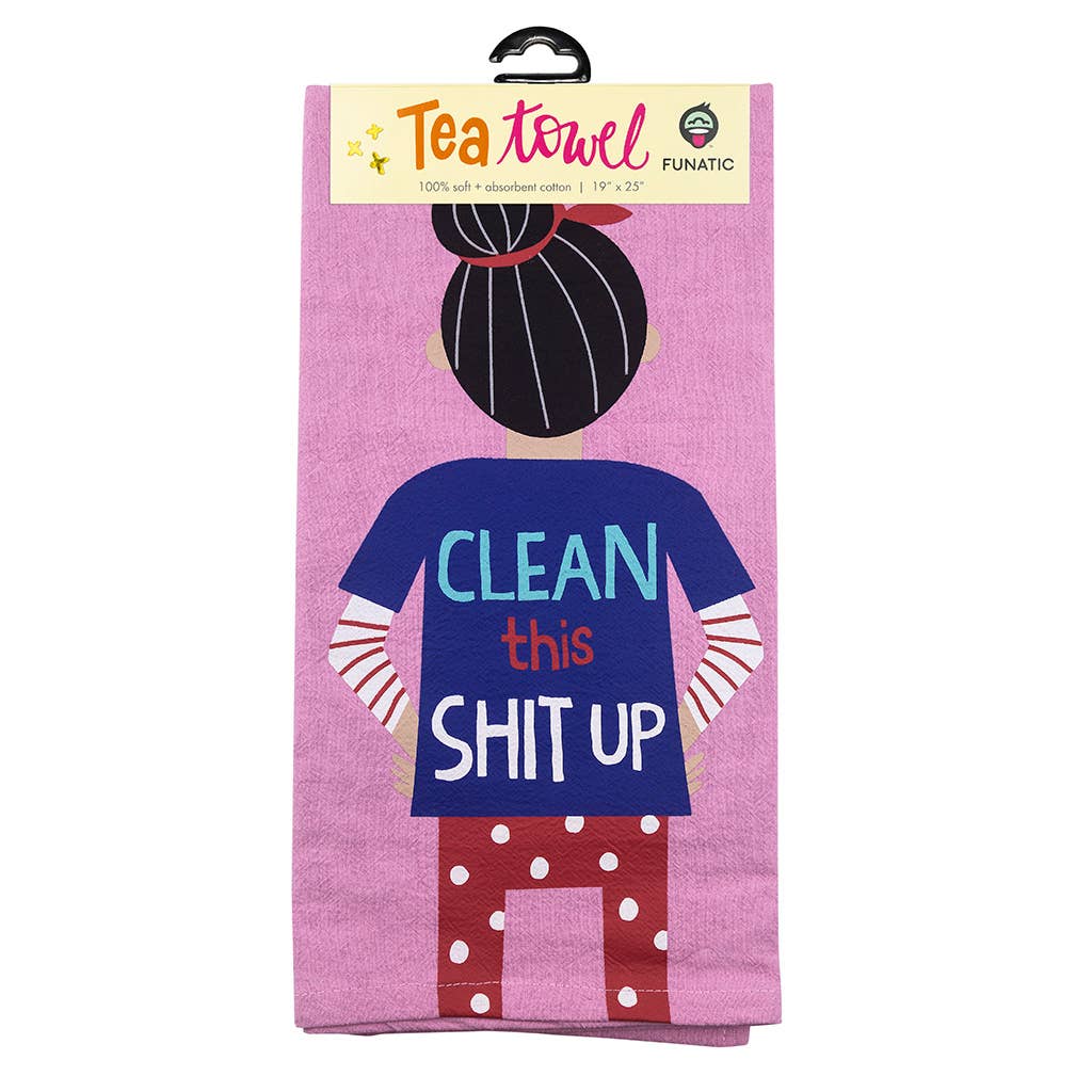 Clean This Shit Up Kitchen Tea Towel - HER Home Design Boutique